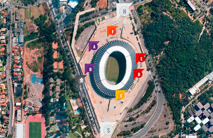 Mapa Estádio do Mineirão