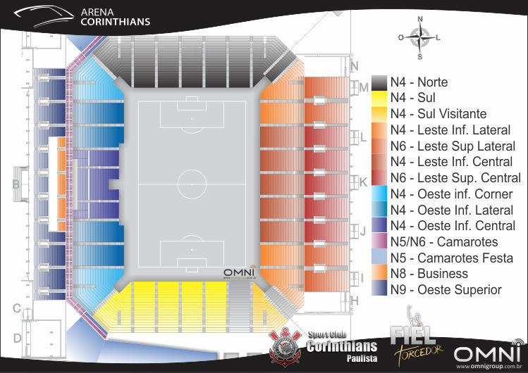 Arena Corinthians Setores