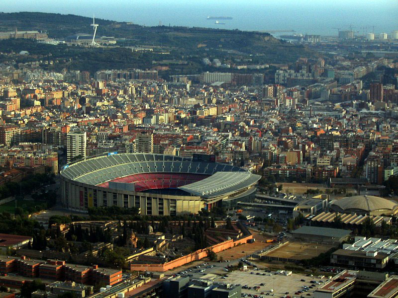 Estádio do Barcelona Imagem Aérea