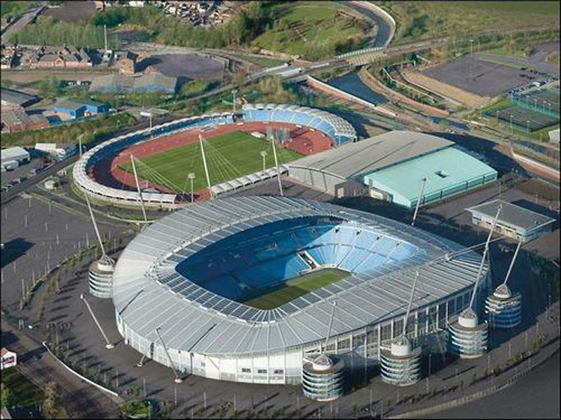 Estádio Cidade de Manchester Vista Aérea