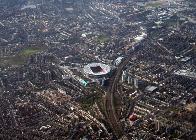 Estádio Emirates Vista Aérea