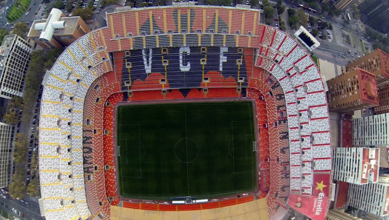 Estádio Mestalla Vista Aérea